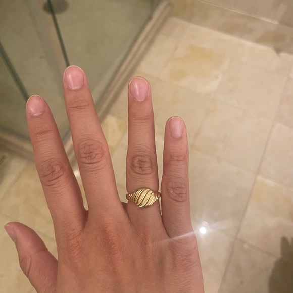 David Yurman Sculpted Cable Pinky Ring in 18K Rose Gold - Size 3.5 - Picture 4 of 7